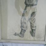 Kresba tužkou  MUŽ ,signováno J. DRHA,  Kresba tužkou  MUŽ ,signováno J. DRHA,