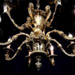 Starožitný francouzský bronzový lustr Mazarin Starožitný francouzský bronzový lustr Mazarin