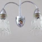 Dvouramenný lustr se stínidly Dvouramenný lustr se stínidly