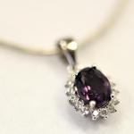 Stříbrná ametystová souprava - přívěsek a prsten Stříbrná ametystová souprava - přívěsek a prsten