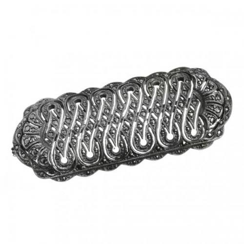 Stříbrná brož s markazity Stříbrná brož s markazity