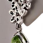 Luxusní stříbrné náušnice s peridotem Luxusní stříbrné náušnice s peridotem