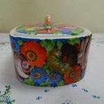 Art deco ručně malovaná dóza - Terra, Teplice Art deco ručně malovaná dóza - Terra, Teplice