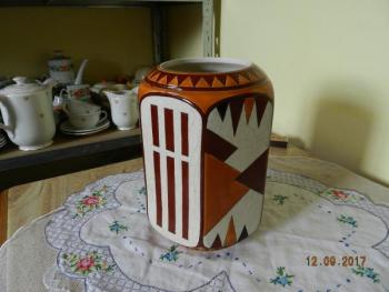 Kubistická váza Keralouve Lalouviere Art Deco Kubistická váza Keralouve Lalouviere Art Deco