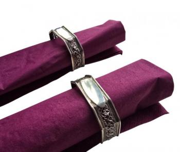 Stříbrné art deco kroužky na ubrousky ”pro štěstí” Stříbrné art deco kroužky na ubrousky ”pro štěstí”