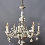Osmiramenný porcelánový lustr Neapol Capodimonte Osmiramenný porcelánový lustr Neapol Capodimonte