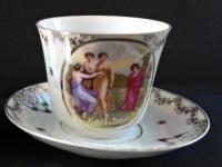 Velký šálek s podšálkem z období první republiky (Starožitnosti pod Kinskou) Velký šálek s podšálkem z období první republiky (Starožitnosti pod Kinskou)