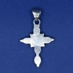 Stříbrný kříž s granáty, 55 mm Stříbrný kříž s granáty, 55 mm