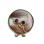 ZLATÉ NÁUŠNICE ”PERLEŤOVÉ KNOFLÍČKY” S KYTIČKAMI  ZLATÉ NÁUŠNICE ”PERLEŤOVÉ KNOFLÍČKY” S KYTIČKAMI