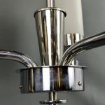 Chromový lustr Art-Deco, 1930s Chromový lustr Art-Deco, 1930s