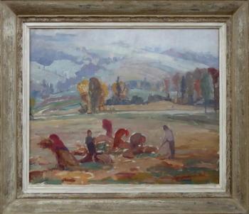 Maryša Neubertová - Vázání obilí do snopů Maryša Neubertová - Vázání obilí do snopů