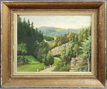 Krajina s kostelíkem  Krajina s kostelíkem