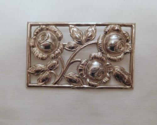 Stříbrná brož - růže Stříbrná brož - růže