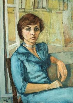 Žena v modrém, dat. 1977 Žena v modrém, dat. 1977