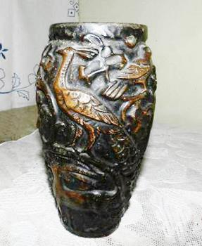 Johann Maresch: Váza s pávem Johann Maresch: Váza s pávem