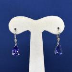 Bílozlaté náušnice s tanzanity Bílozlaté náušnice s tanzanity