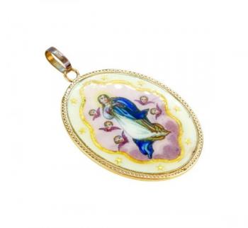 Starožitná zlatá madonka Starožitná zlatá madonka