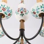 Malovaný porcelánový lustr. Pětiramenný Malovaný porcelánový lustr. Pětiramenný