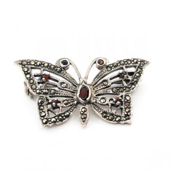 Stříbrná brož, motýl Stříbrná brož, motýl