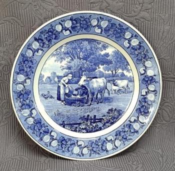 Dezertní talíř, vesnický motiv, zn.Villeroy & Boch Dezertní talíř, vesnický motiv, zn.Villeroy & Boch