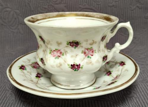 Šálek s podšálkem, zn. TPM, Carl Tielsch, 19.stol. Šálek s podšálkem, zn. TPM, Carl Tielsch, 19.stol.