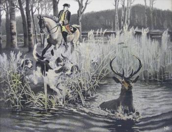 Gobelín - Lovecká scéna (Francie)  Gobelín - Lovecká scéna (Francie)