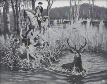 Gobelín - Lovecká scéna (Francie)  Gobelín - Lovecká scéna (Francie)