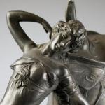 Secesní karafa s cínovou montáží Secesní karafa s cínovou montáží