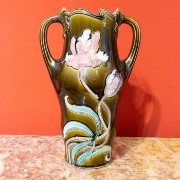 Secesní majoliková váza Secesní majoliková váza