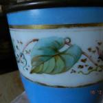 Malovaná petrolejová lampa v mosazné montáži Malovaná petrolejová lampa v mosazné montáži