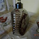 Likérová souprava karafa a 4 sklenky Biedermeier Likérová souprava karafa a 4 sklenky Biedermeier