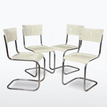 Set chromových trubkových židlí – 4ks Set chromových trubkových židlí – 4ks