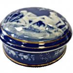 DÓZA PORCELÁNOVÁ MODRÁ ANTICKÝ MOTIV DÓZA PORCELÁNOVÁ MODRÁ ANTICKÝ MOTIV