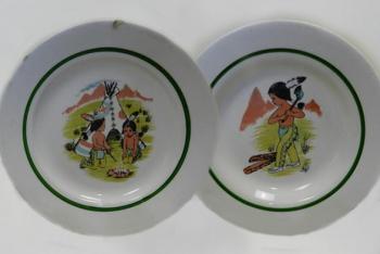 Dětské talíře s indiány Dětské talíře s indiány