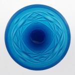 Biedermeirová číše z modrého opálového skla Biedermeirová číše z modrého opálového skla