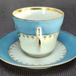 Šálek s podšálkem, květinový dekor  Šálek s podšálkem, květinový dekor