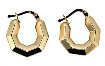 Zlaté náušnice sekané kruhy  Zlaté náušnice sekané kruhy