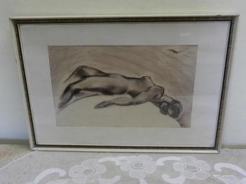 Obraz, ležící akt, signováno - Čechy Obraz, ležící akt, signováno - Čechy