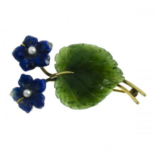 Zlatá brož ve tvaru květiny Zlatá brož ve tvaru květiny