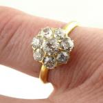 Zlat prsten s 8 diamanty 1,25 ct - Kytika
