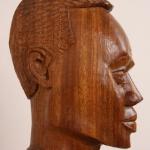 Dřevěná africká Busta muže