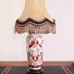 Porcelánová lampička Limoges s krásným stínidlem