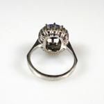 Zlatý prsten s lapis lazuli a brilianty + cert.