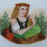 Talíø, portrét dívky, zn. Carlsbad (Karlovy Vary)