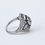 Diamantový prsten se safíry