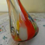 Sklenìná barevná váza