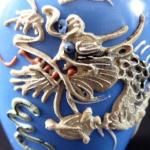 Malá modrá vázička - šedivý čínský drak