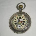 Starožitné kapesní hodinky, malovaný èíselník