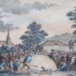 Poplach při pádu balónu 27. 8. 1783 v Gonesse 