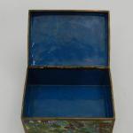 Smaltová modrá krabička Cloisonne